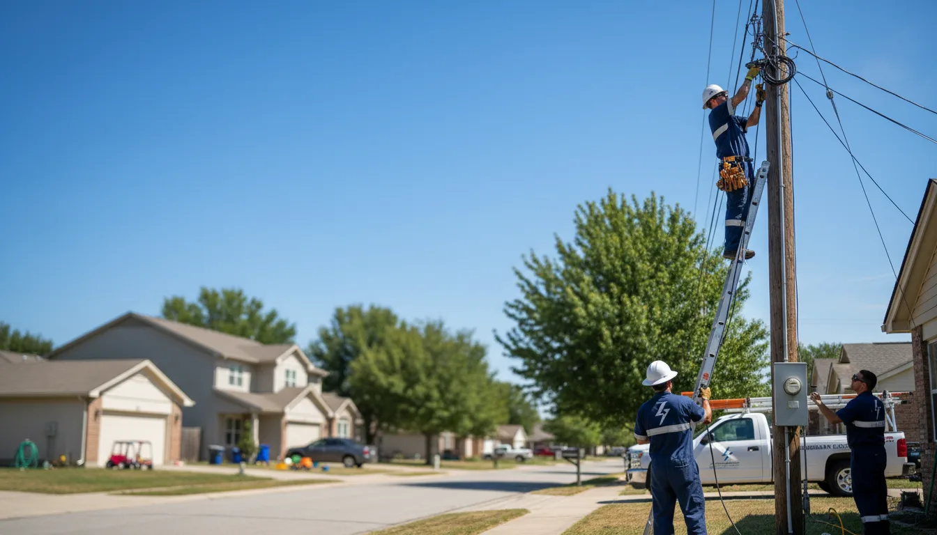 Residential electrician providing installation services in Rhine, GA
